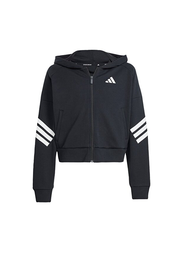 Future Icons 3-Stripes Full-Zip Kids Kapüşonlu Üst - 7