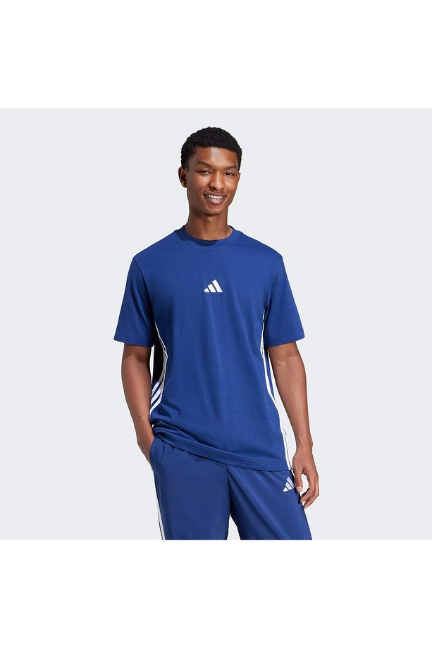 Essentials 3-Stripes Single Jersey Tişört - 1