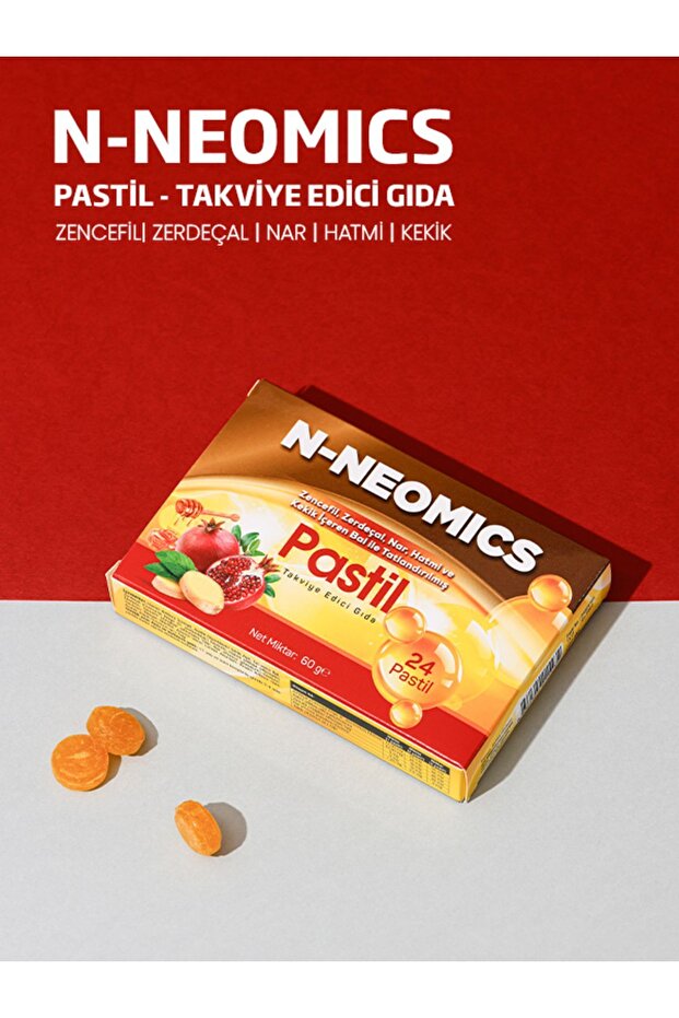Pastilles with Ginger, Turmeric, Marshmallow and Thyme – Natural for Sore Throat and , 24 Pastilles