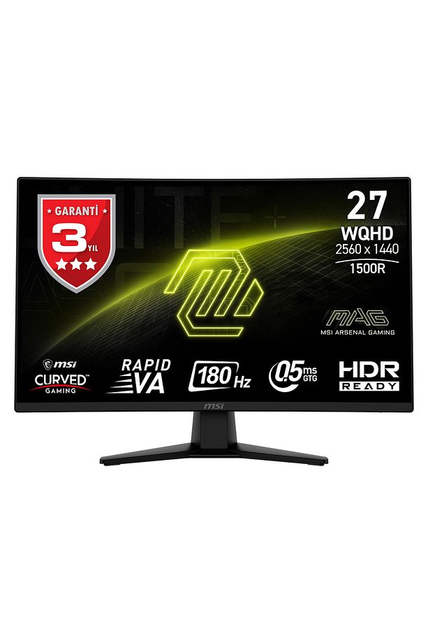 Mag 274cqf 27" 180hz 0.5 Ms Adaptive Sync Curved Wqhd Curved Rapid Va Gaming (OYUNCU) Monitör - 1