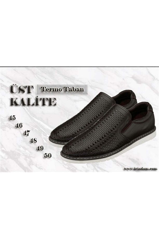 Ag8444-5 Kahve 4 Mevsim Üst Kalite Termo Taban Büyük Numara Erkek Ayakkabısı Rahat Geniş Kalıp - 2
