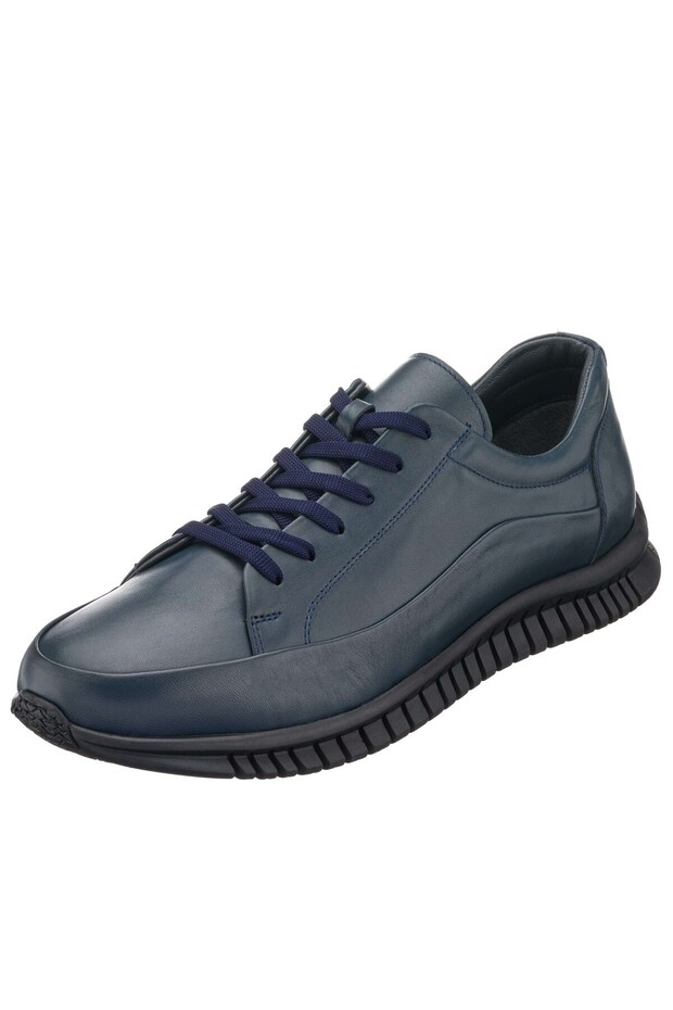 45 - 46 - 47 - 48 -49 - 50 G1053461 Navy Blue Rubber Sole Large Size Cowhide Comfortable Wide Fit