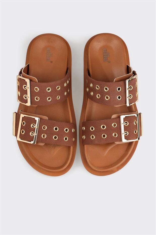 Taba Kadın Düz Terlik - 4