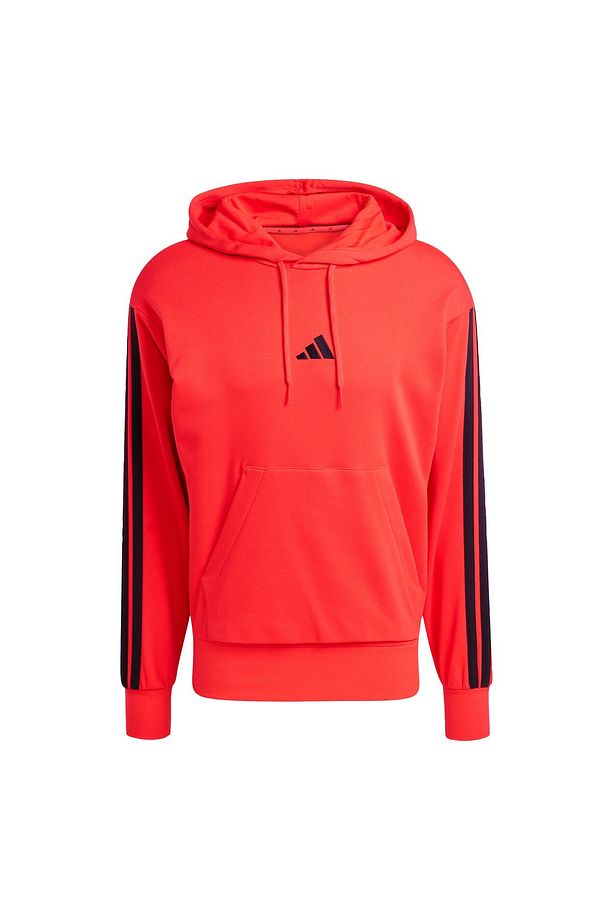 Essentials 3-Stripes French Terry Kapüşonlu Üst - 4