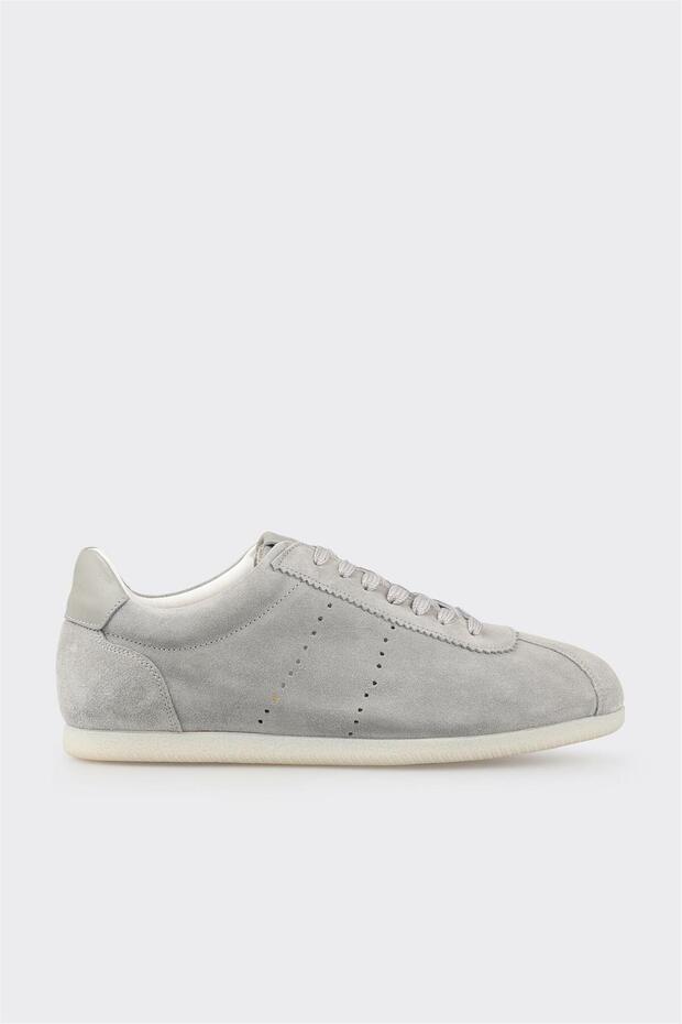 Gray Leather Men's Casual Shoes