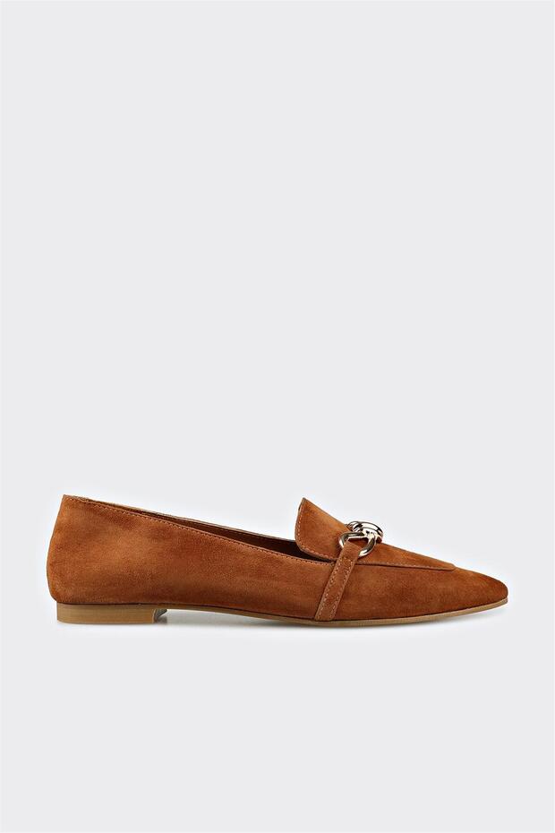 Tan Leather Women's Casual Shoes