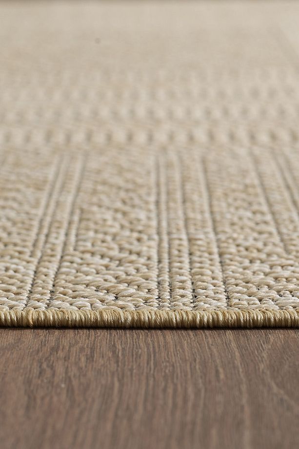 Hasır Bej Kahve Jüt Dokuma Ince Halı Sisal Salon Mutfak Oturma Odası Dış Mekan Halısı Kilim - 6