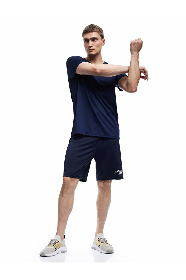 Printed Sports Shorts with Tie-Up Waist