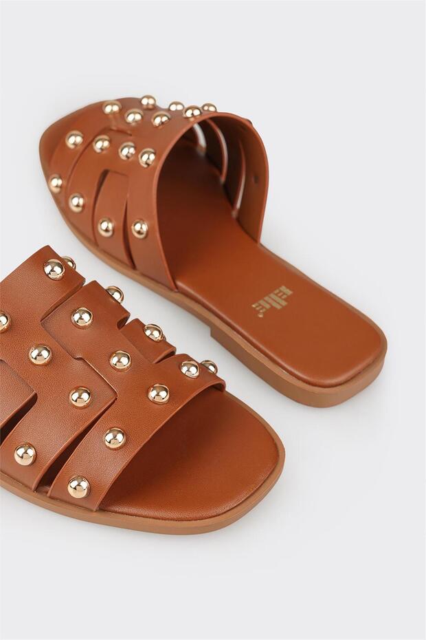 Taba Kadın Düz Terlik - 5