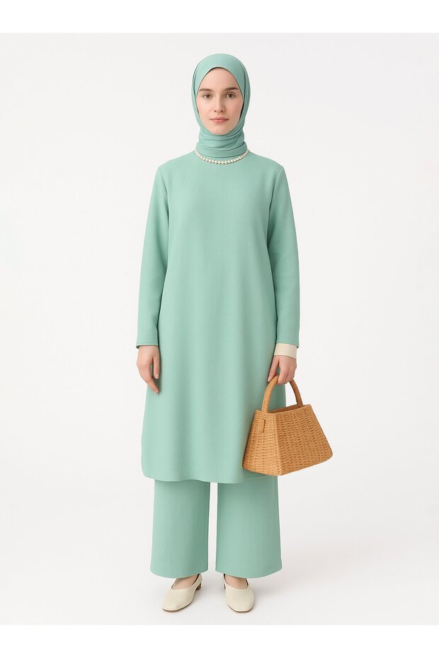 Aerobin Basic Tunik&Pantolon Takım - Yesil - - 2