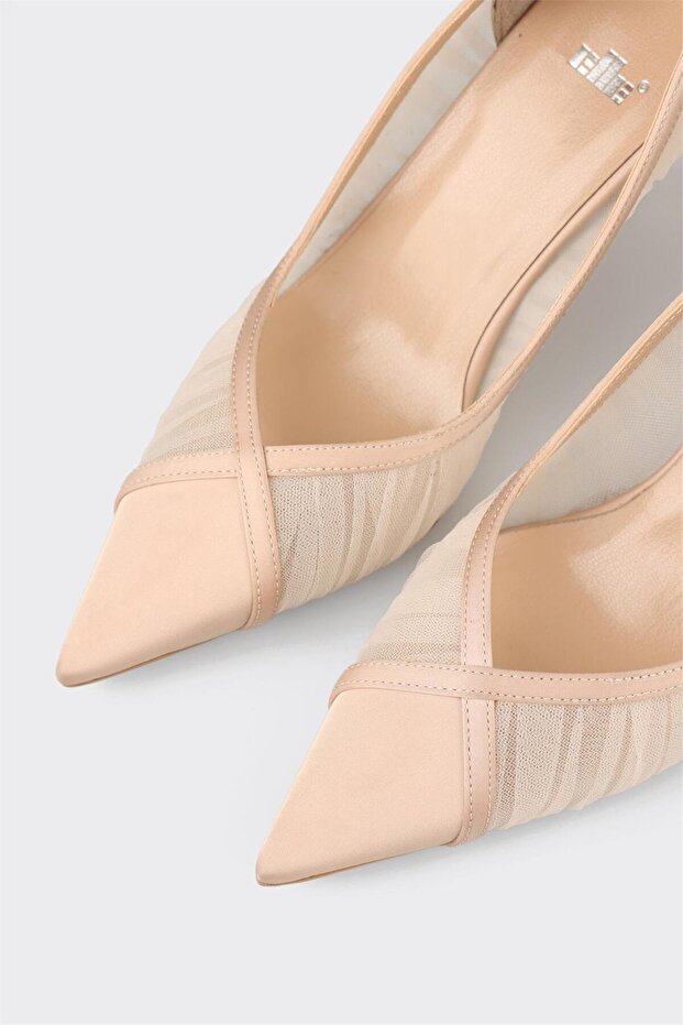 Tocuri înalte de damă bej - 4