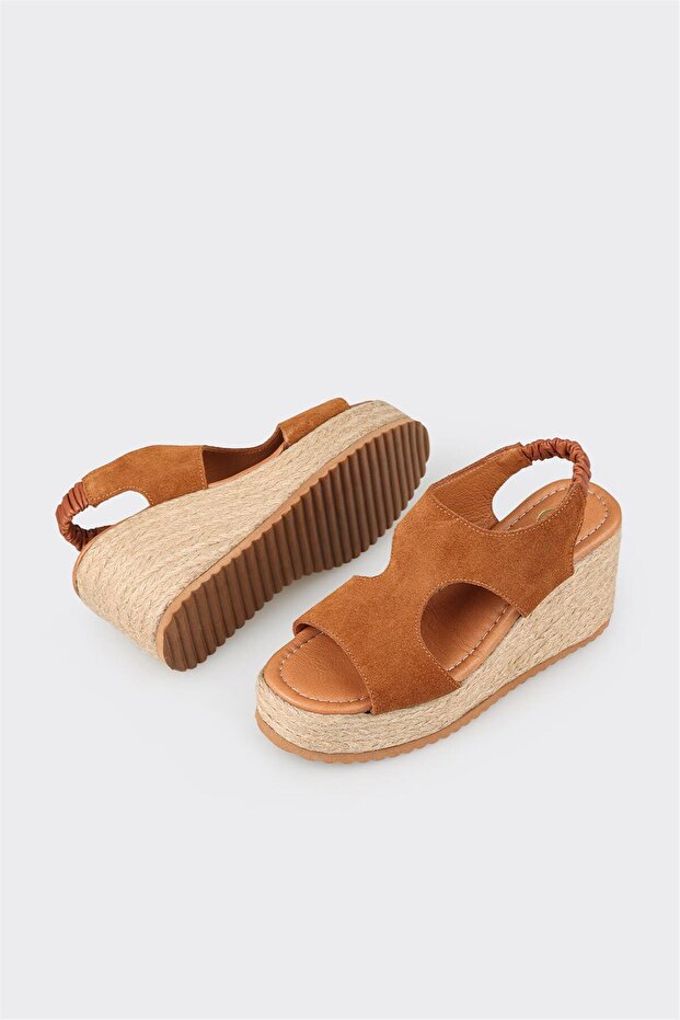 Taba Deri Kadın Espadril - 3