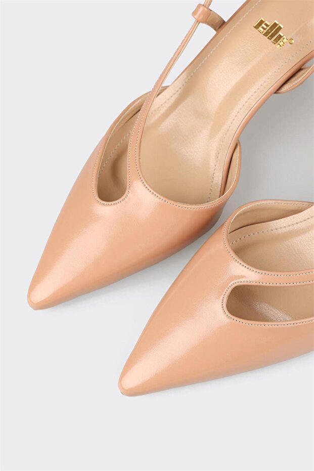 Beige Damenschuhe mit Absatz - 4