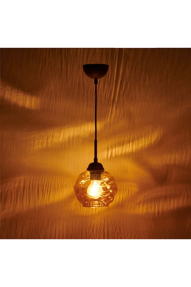 Lighting Arrakis Tekli Modern Sarkıt Avize - Eskitme / Bal - 3