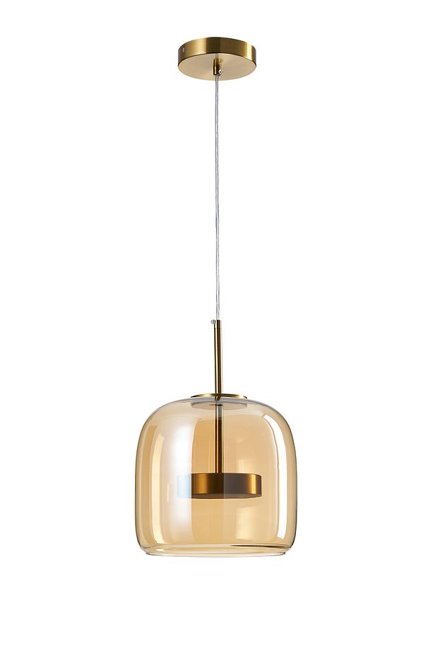 Brook 12 Watt 3000KEskitme Bal Camlı Tekli Led Sarkıt Avize - 3