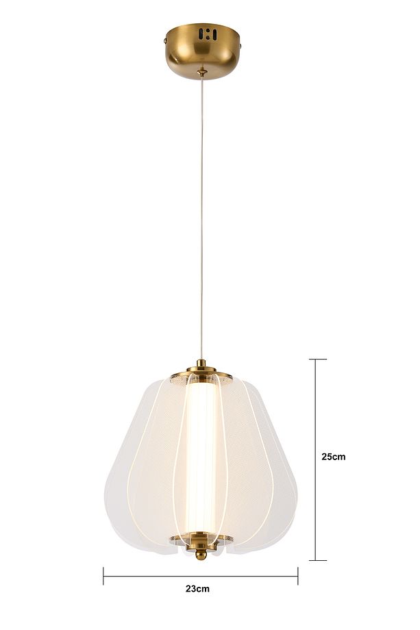 Hopps 18 Watt 3000K Elips Bakır Tekli Led Sarkıt Avize - 2