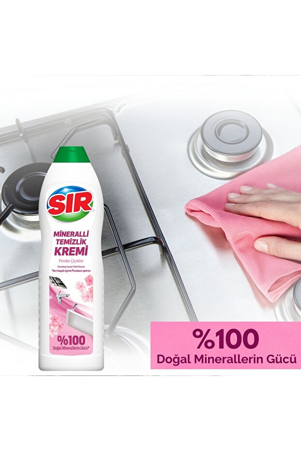 Mineralli Temizlik Kremi Pembe Çiçekler 1125 gr X 3 Adet - 4