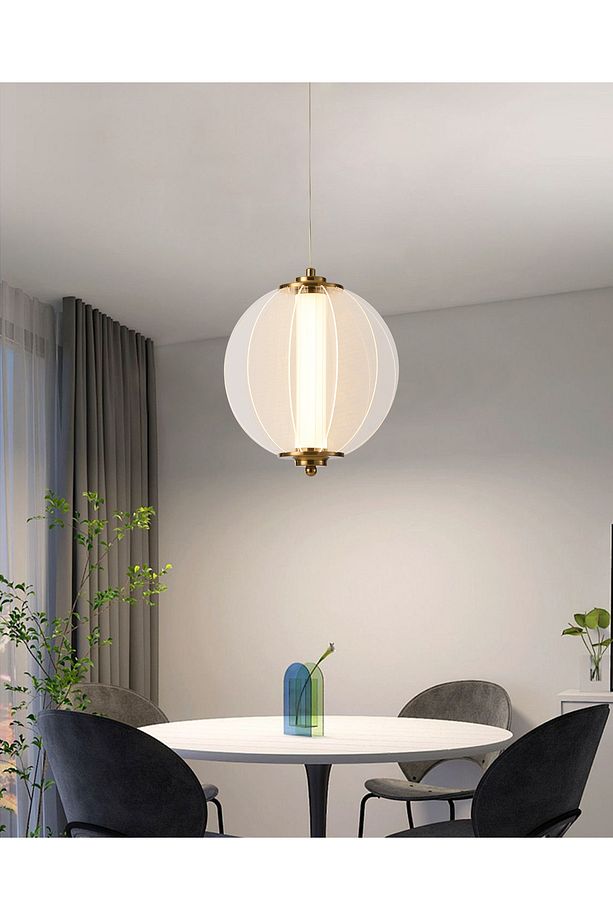 Penny 18 Watt 3000K Yuvarlak Bakır Tekli Led Sarkıt Avize - 1