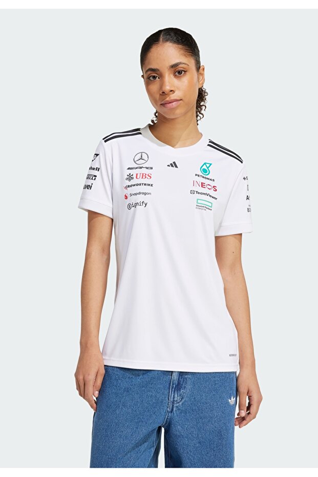 Mercedes - AMG Petronas Formula One Team White Driver Tişört - 5