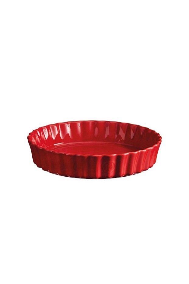 Tart-Butter-Flans Container Round 28 cm Red/Burgundy