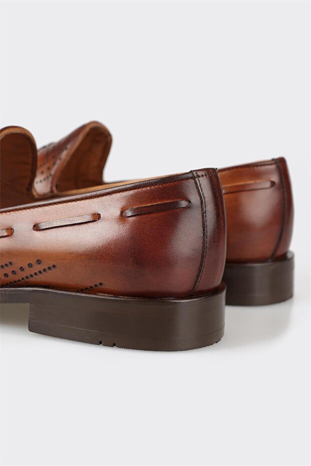 Taba Deri Erkek Loafer - 5