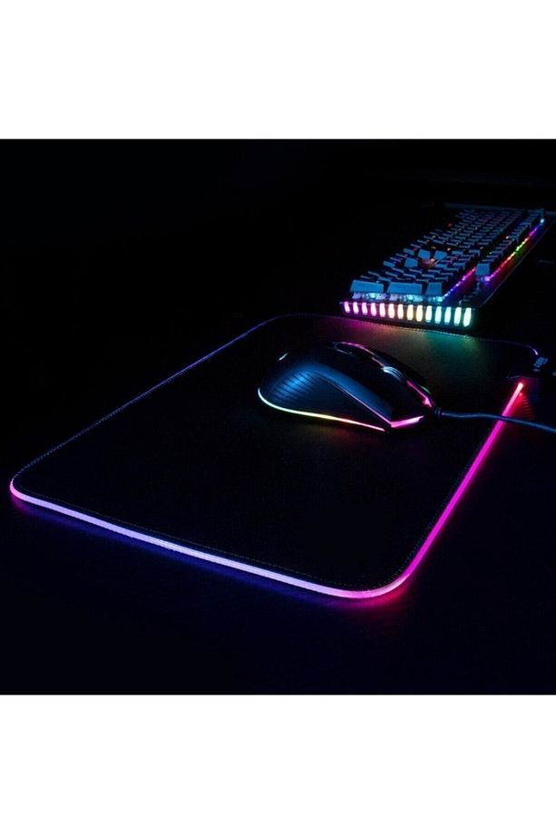 Rgb Mouse Pad Led Işıklı Baskısız Siyah Renk Gaming Mouse Pad 90x40cm - 3