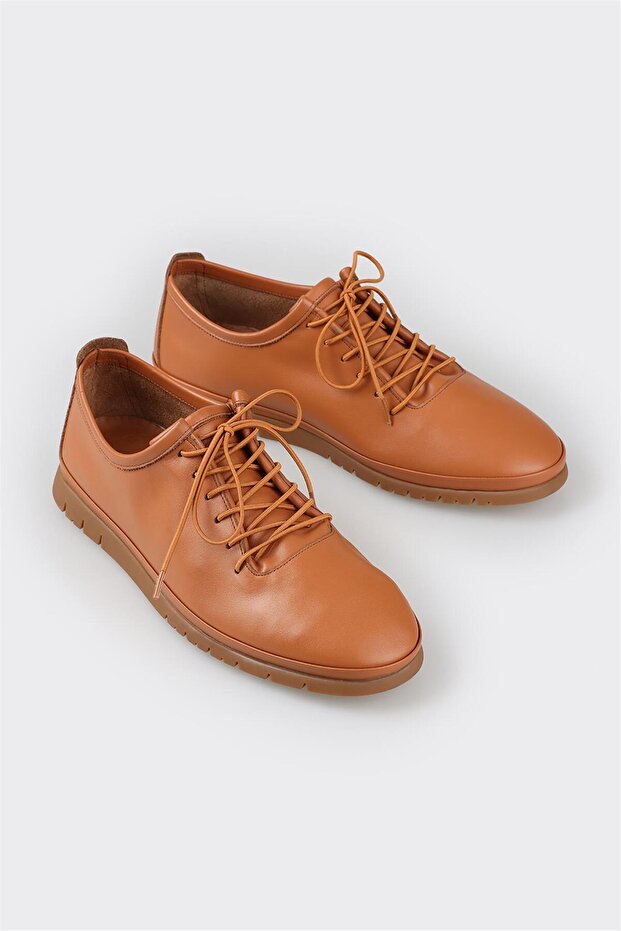 Herren-Freizeitschuhe aus hellbraunem Leder - 2