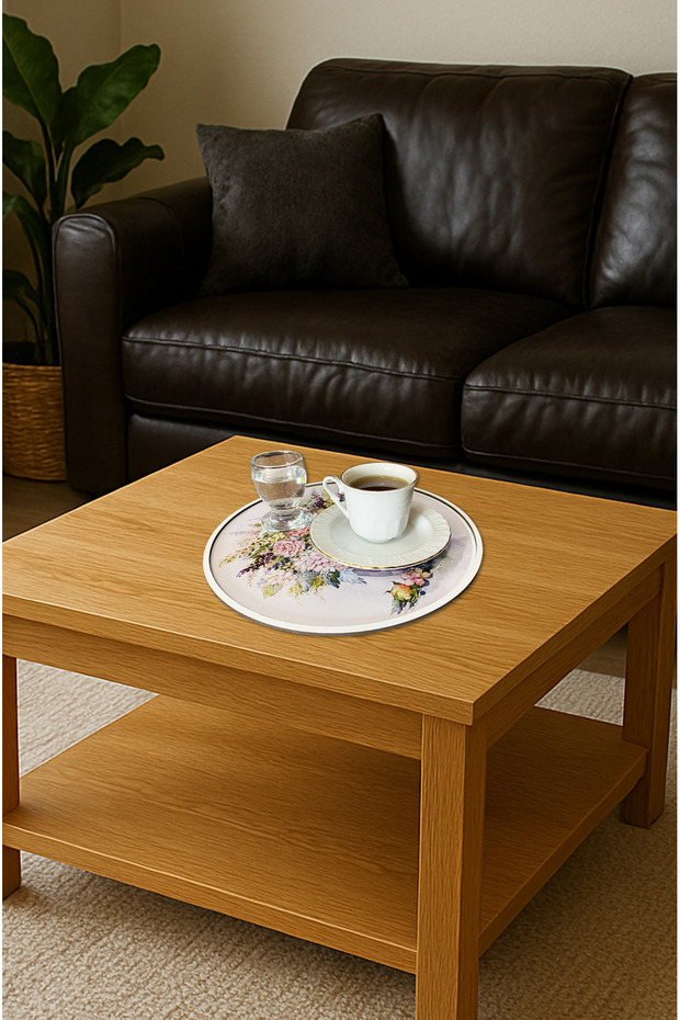 Ahşap Mdf Kahve Sunum Tepsisi - 4