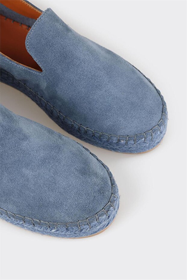 Mavi Deri Kadın Espadril - 5