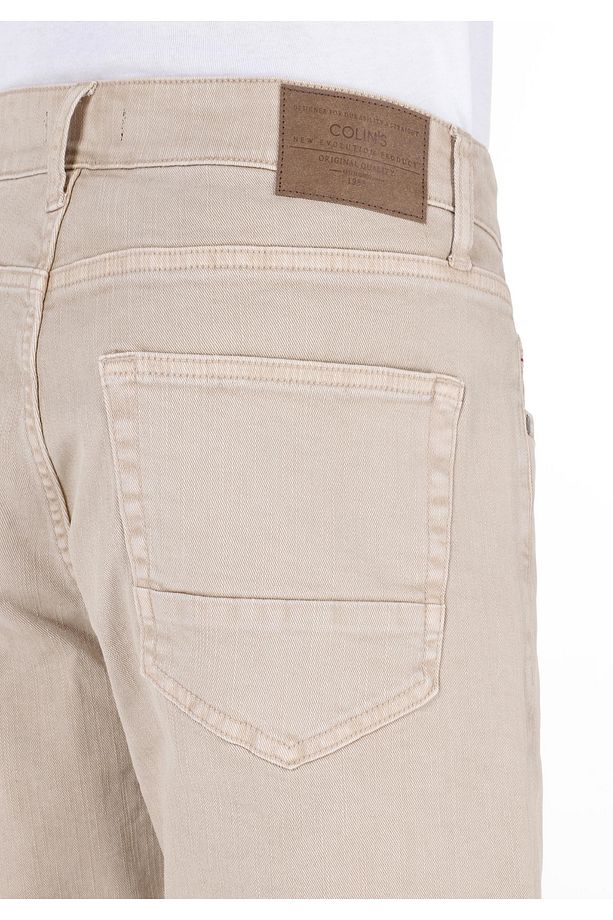 Regular Fit Orta Bel Düz Erkek Bej Şort - 6