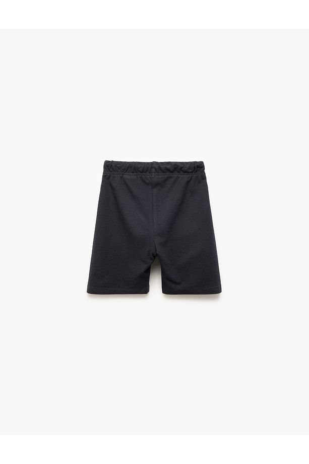 Pamuklu Beli Bağcıklı Basic Şort - 2