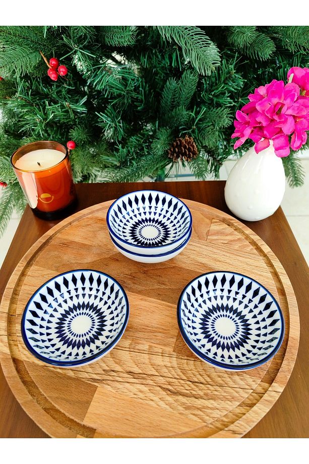 Revve Blue Niort New Bone China Mini Tabak 9x9x2,8 cm - ( 1 Adet ) - 8
