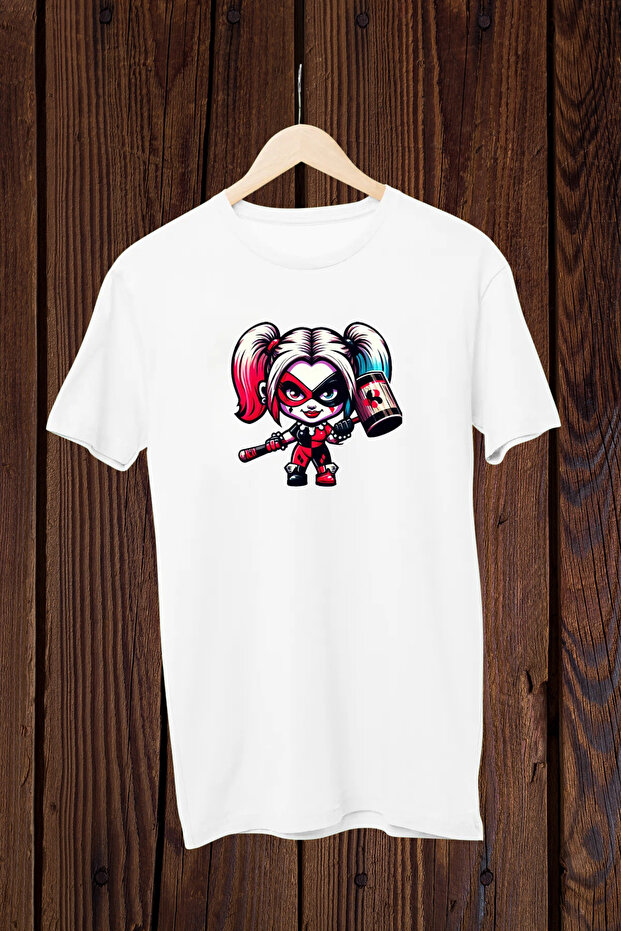 Joker and Harley Quinn Printed Circle Neck Cotton Short Sleeve Lover T-Shirts