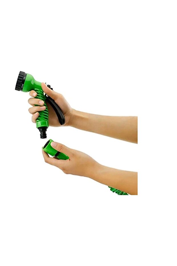 Expandable Garden Hose with 7 Functions, 45m Length, Green - 2