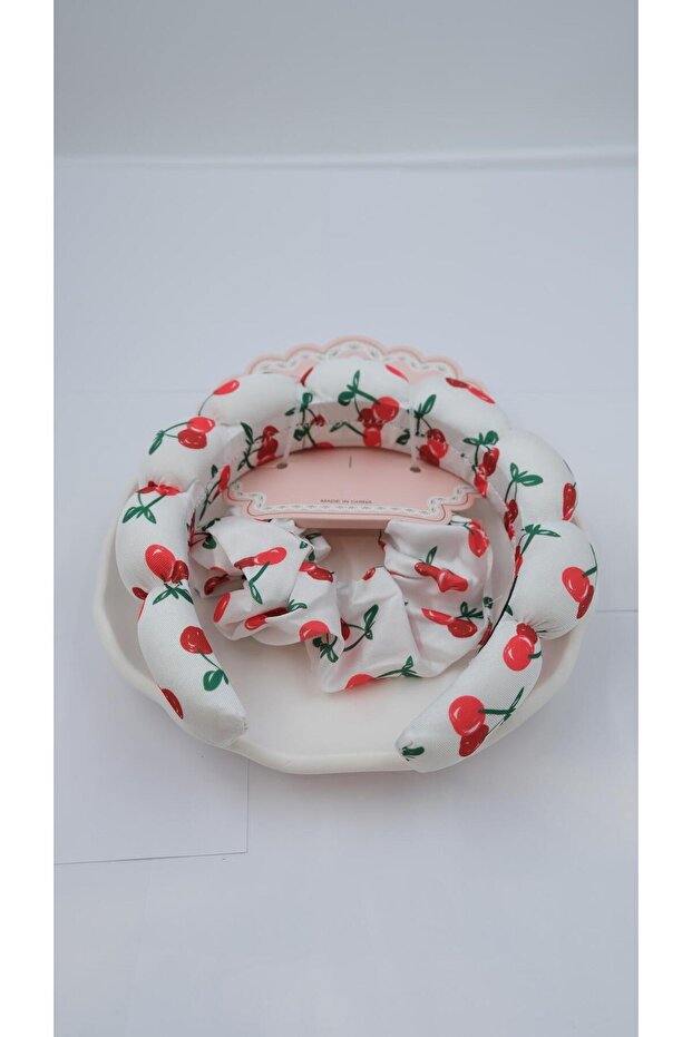 Fruit Patterned Crown and Buckle Set