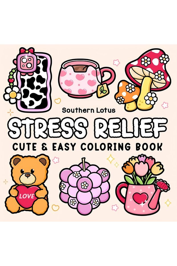 CUTE Bold-easy Patterns Coloring Book for Adults Cute Drawing Book Perfect Gift for Party and Bir...