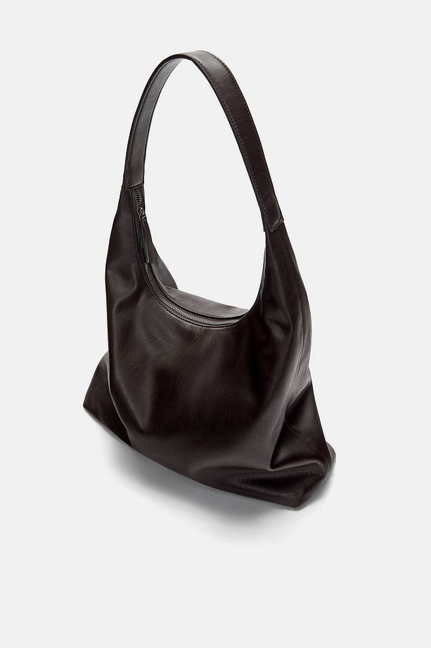 Suni deri shopper çanta - 2