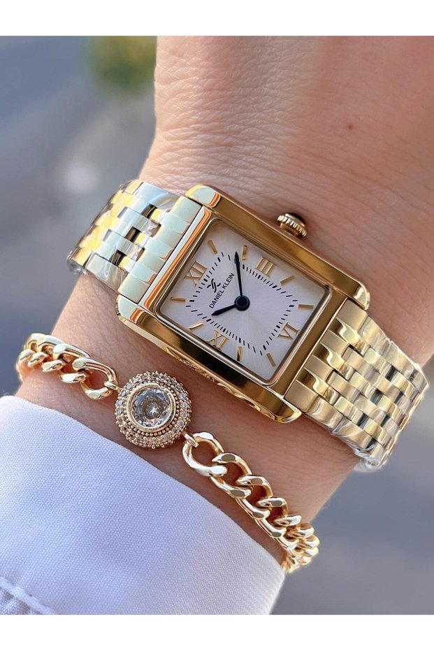 Steel Cord 30 Mt Water Resistant 2 Years Warranty Women's Wrist Watch+Bracelet Byn.10837.2