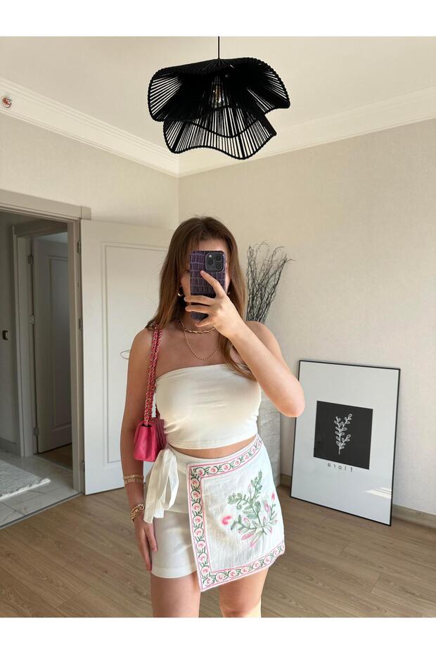 Basic Büstiyer Bluz Ekru - 2