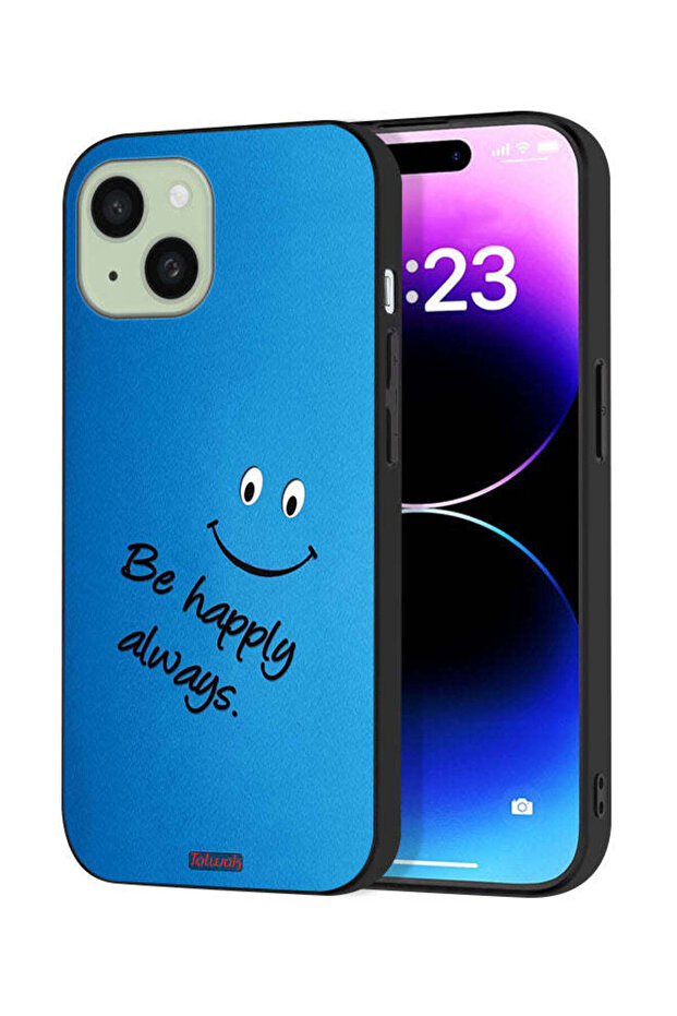 Apple iPhone 15 Protective Case Cover Be Happy Always