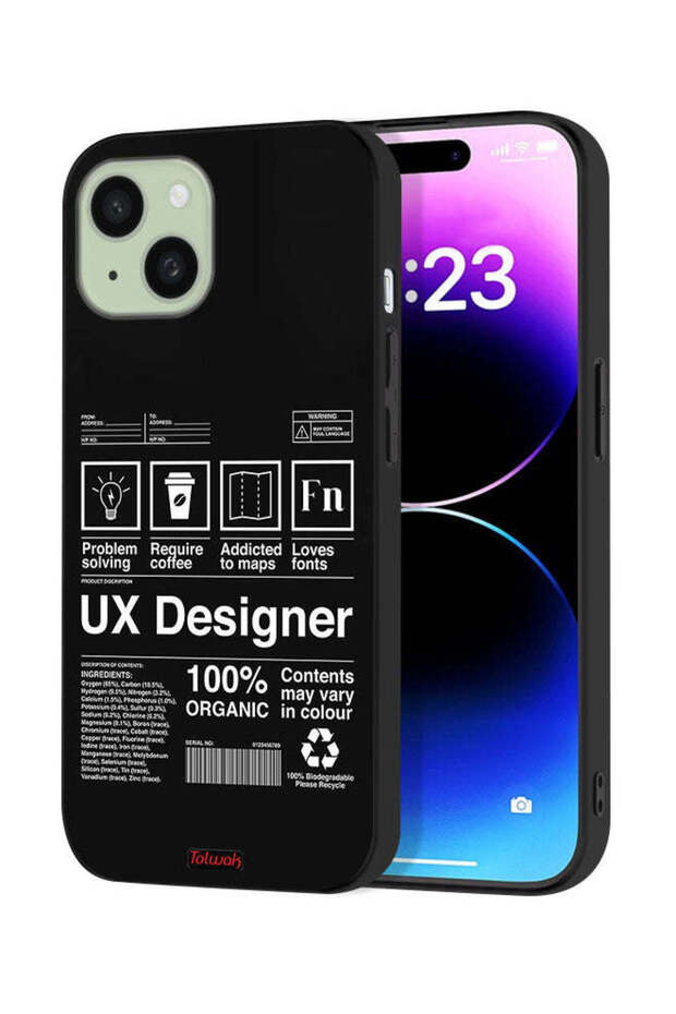 Apple iPhone 15 Protective Case Cover Ux Designer Sticker