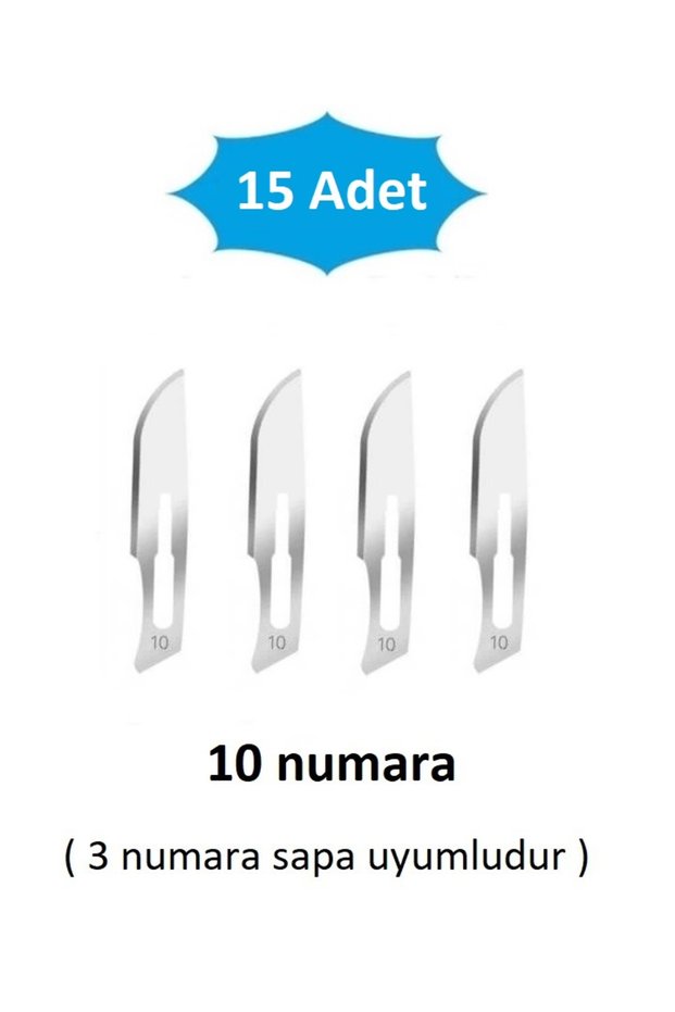 Pack of 15 Number 10 Wooden Sculpture Carving Art Spare Blade. Plug-In Type (Number 3 Sapa Compatible)