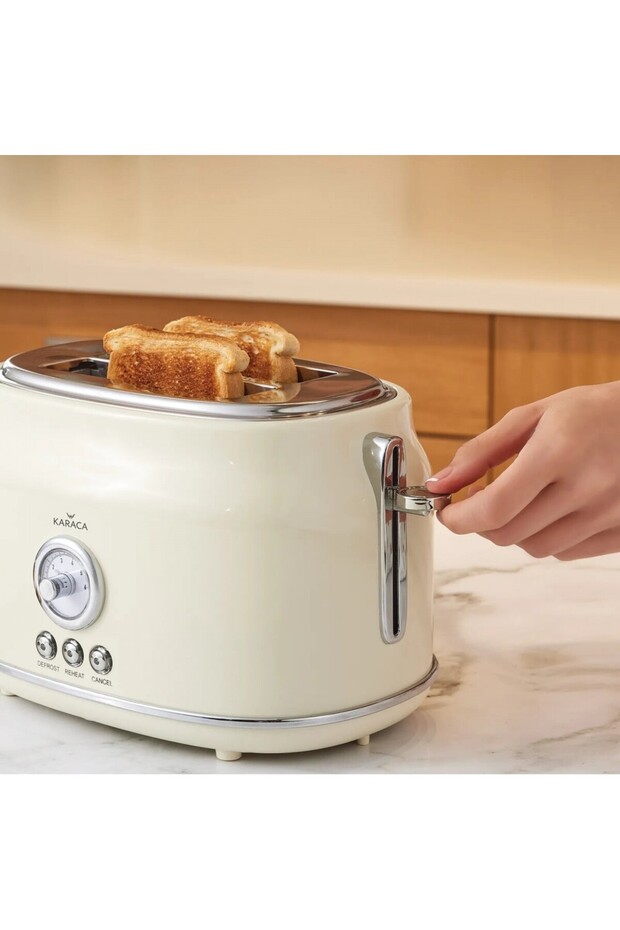 Karaca Retro Cremefarbenes Toaster - 4