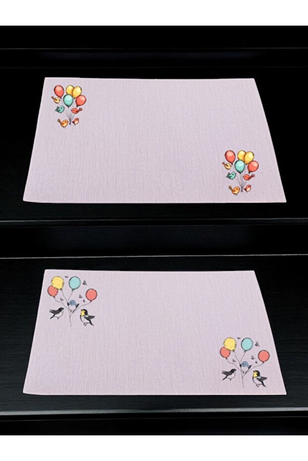 Balloon and Bird Printed Kitchen Table Linen Serving Cloth 28X40 cm American Service