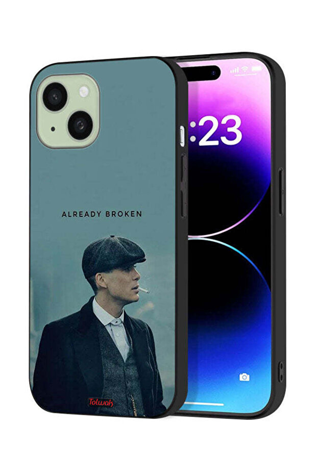 غطاء حماية لجهاز Apple iPhone 15 مكسور بالفعل