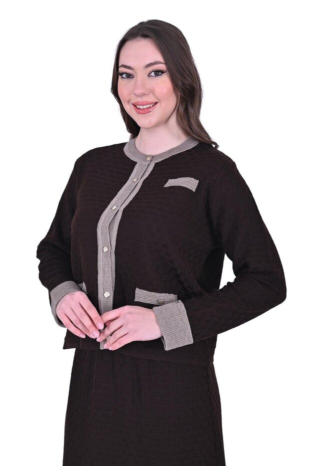 Point Yün Triko Etekli Takım KAHVE - 1