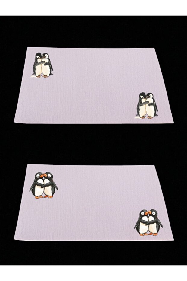 Penguins Printed Kitchen Table 2-Piece Linen Serving Cloth 28X40 cm American Service