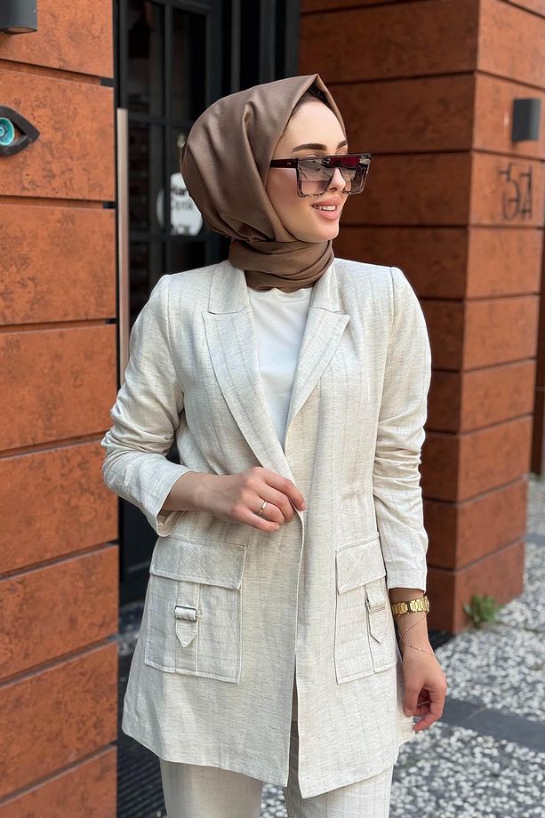 Pantolonlu Takım Ma24.07 Bej - 3