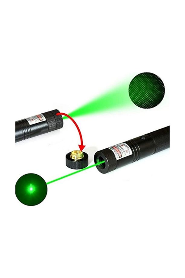 Turbo Yeşil Şarjlı Lazer - Uzun Menzilli, Güçlü Ve Çoklu Işık Efekti Başlığı Dahil - 4