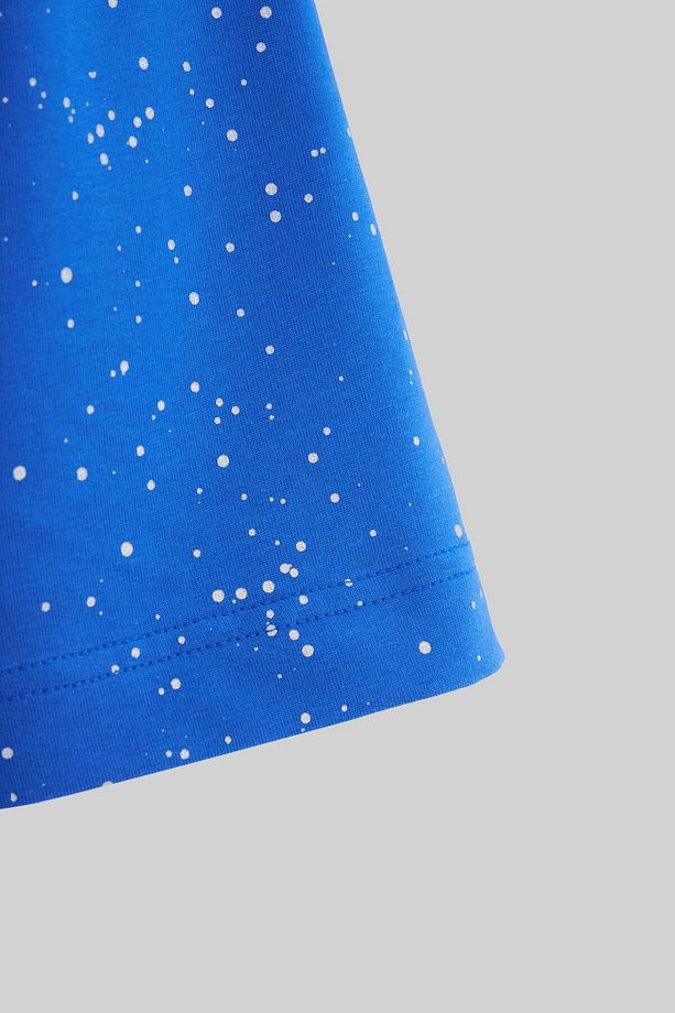 Erkek Free Soul Glowing Printed Oversize Soft Mavi Tişört - 4